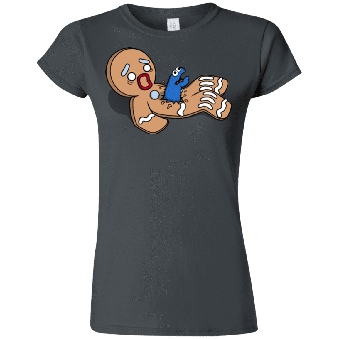 T-Shirts Charcoal / S Alien Nom Nom Junior Slimmer-Fit T-Shirt