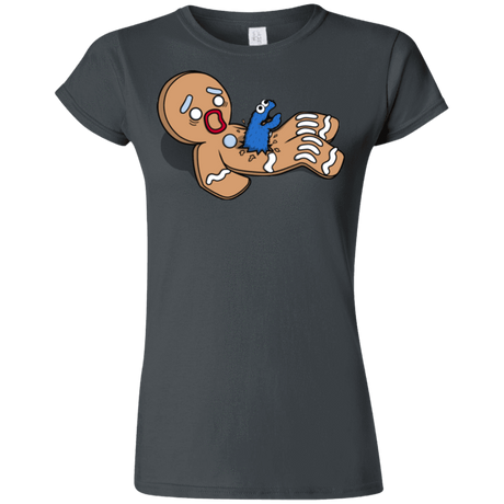 T-Shirts Charcoal / S Alien Nom Nom Junior Slimmer-Fit T-Shirt