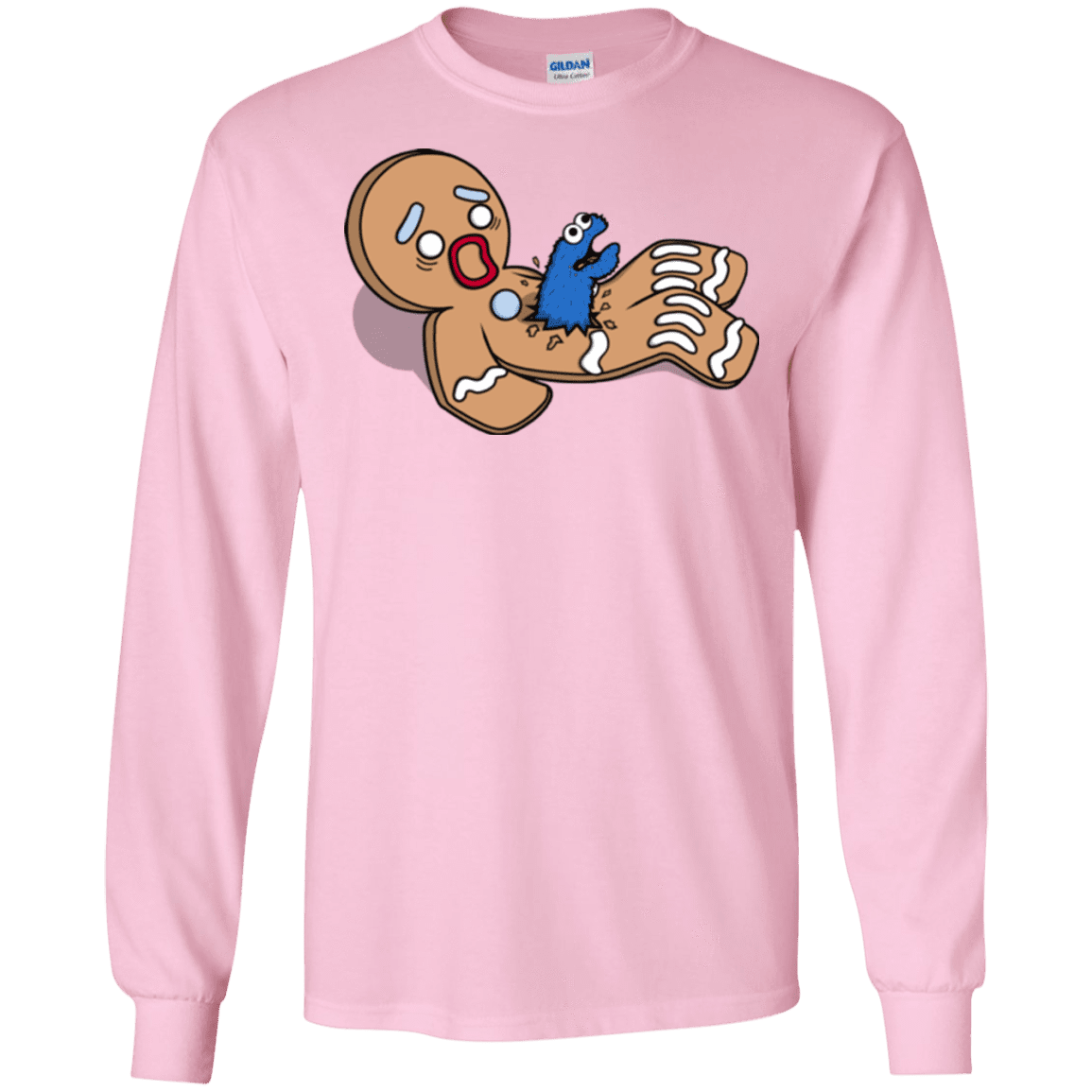 T-Shirts Light Pink / S Alien Nom Nom Men's Long Sleeve T-Shirt