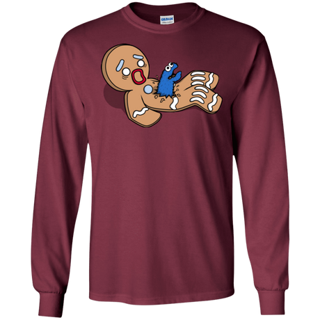 T-Shirts Maroon / S Alien Nom Nom Men's Long Sleeve T-Shirt