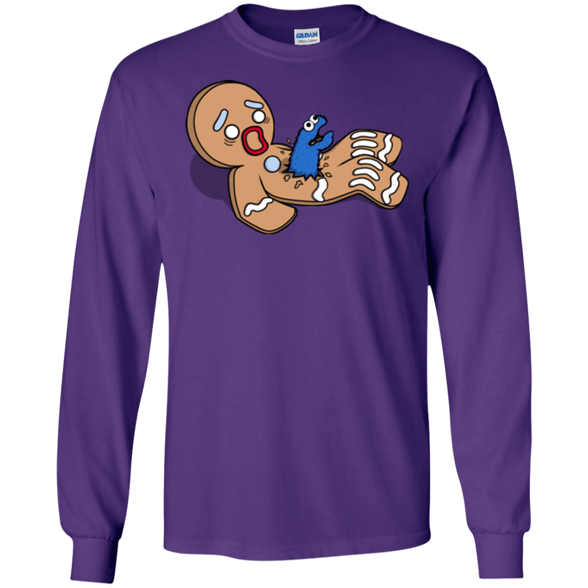 T-Shirts Purple / S Alien Nom Nom Men's Long Sleeve T-Shirt