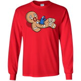 T-Shirts Red / S Alien Nom Nom Men's Long Sleeve T-Shirt