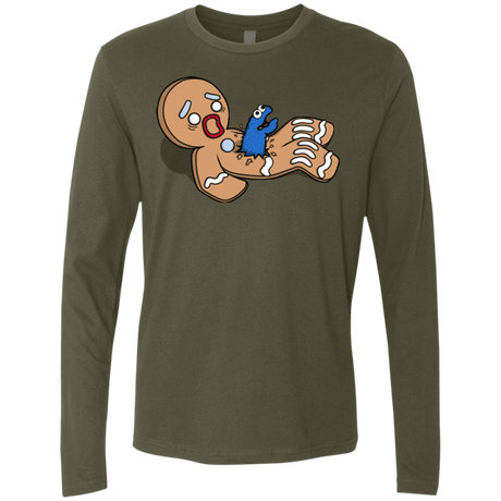 T-Shirts Military Green / S Alien Nom Nom Men's Premium Long Sleeve