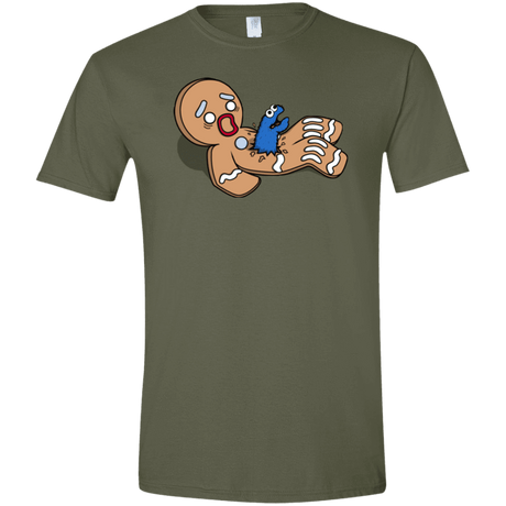 T-Shirts Military Green / S Alien Nom Nom Men's Semi-Fitted Softstyle