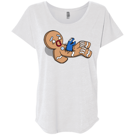 T-Shirts Heather White / X-Small Alien Nom Nom Triblend Dolman Sleeve
