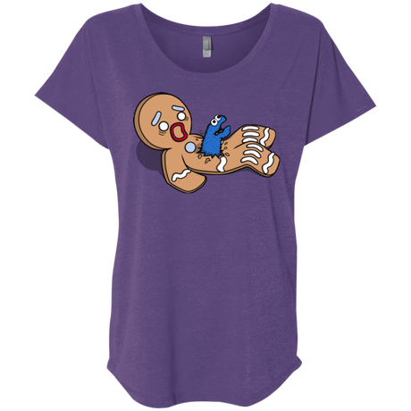 T-Shirts Purple Rush / X-Small Alien Nom Nom Triblend Dolman Sleeve