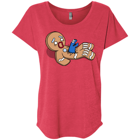 T-Shirts Vintage Red / X-Small Alien Nom Nom Triblend Dolman Sleeve