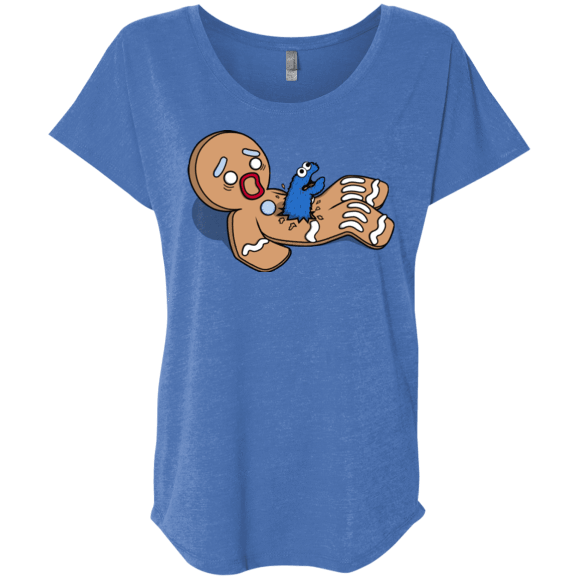 T-Shirts Vintage Royal / X-Small Alien Nom Nom Triblend Dolman Sleeve