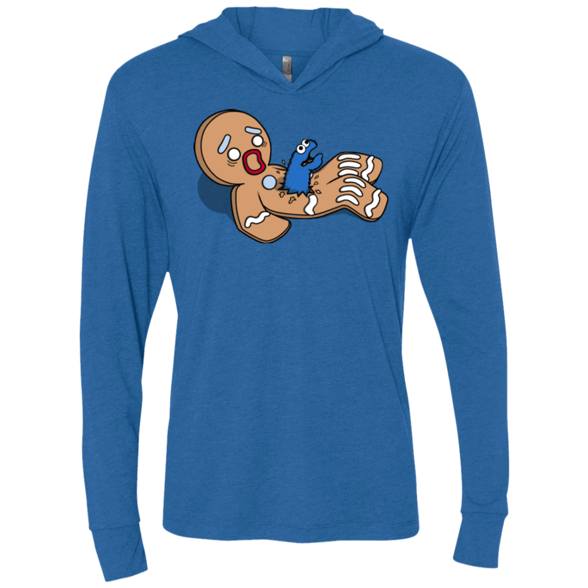 T-Shirts Vintage Royal / X-Small Alien Nom Nom Triblend Long Sleeve Hoodie Tee