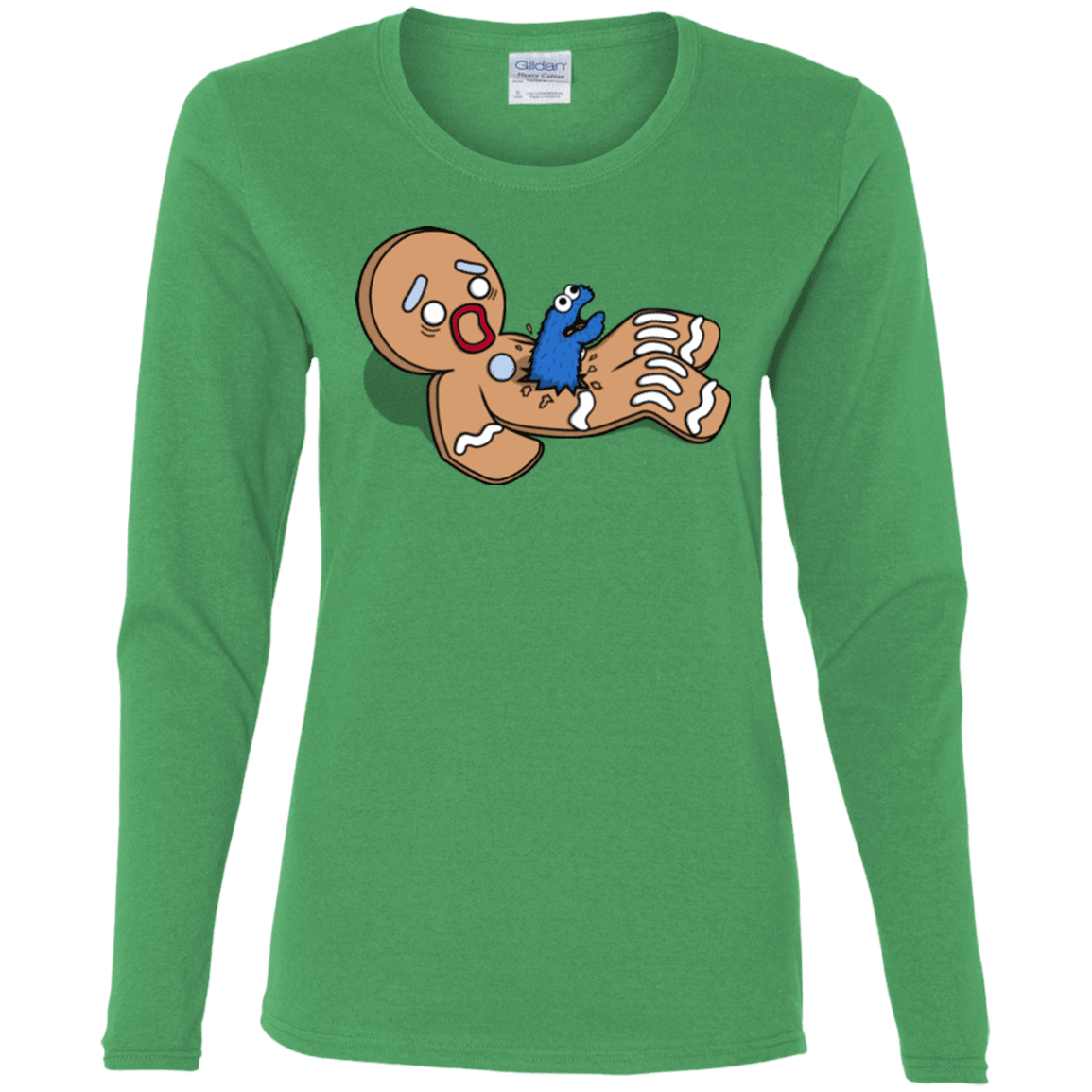 T-Shirts Irish Green / S Alien Nom Nom Women's Long Sleeve T-Shirt