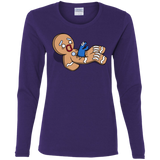 T-Shirts Purple / S Alien Nom Nom Women's Long Sleeve T-Shirt