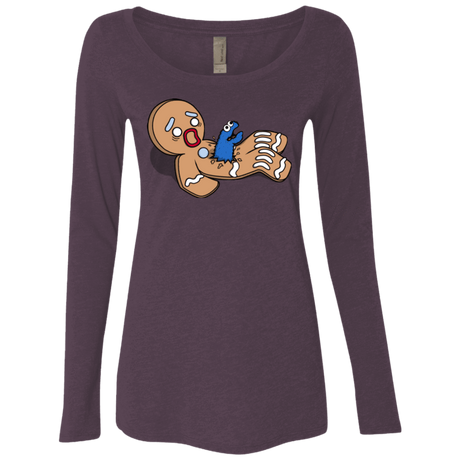 T-Shirts Vintage Purple / S Alien Nom Nom Women's Triblend Long Sleeve Shirt
