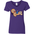 T-Shirts Purple / S Alien Nom Nom Women's V-Neck T-Shirt