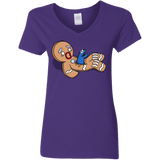 T-Shirts Purple / S Alien Nom Nom Women's V-Neck T-Shirt