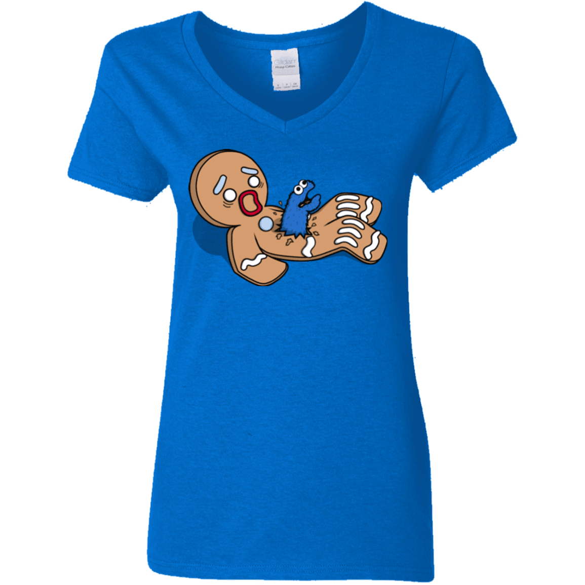 T-Shirts Royal / S Alien Nom Nom Women's V-Neck T-Shirt