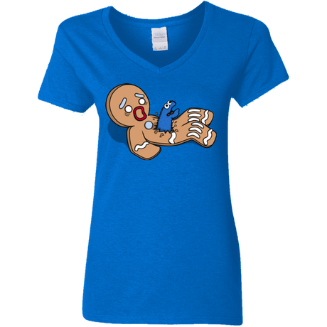 T-Shirts Royal / S Alien Nom Nom Women's V-Neck T-Shirt