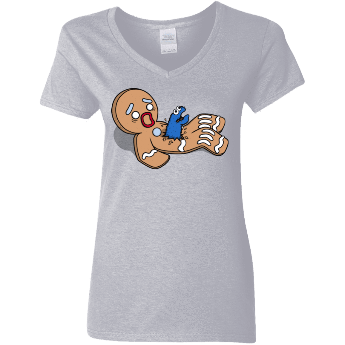 T-Shirts Sport Grey / S Alien Nom Nom Women's V-Neck T-Shirt