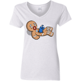 T-Shirts White / S Alien Nom Nom Women's V-Neck T-Shirt