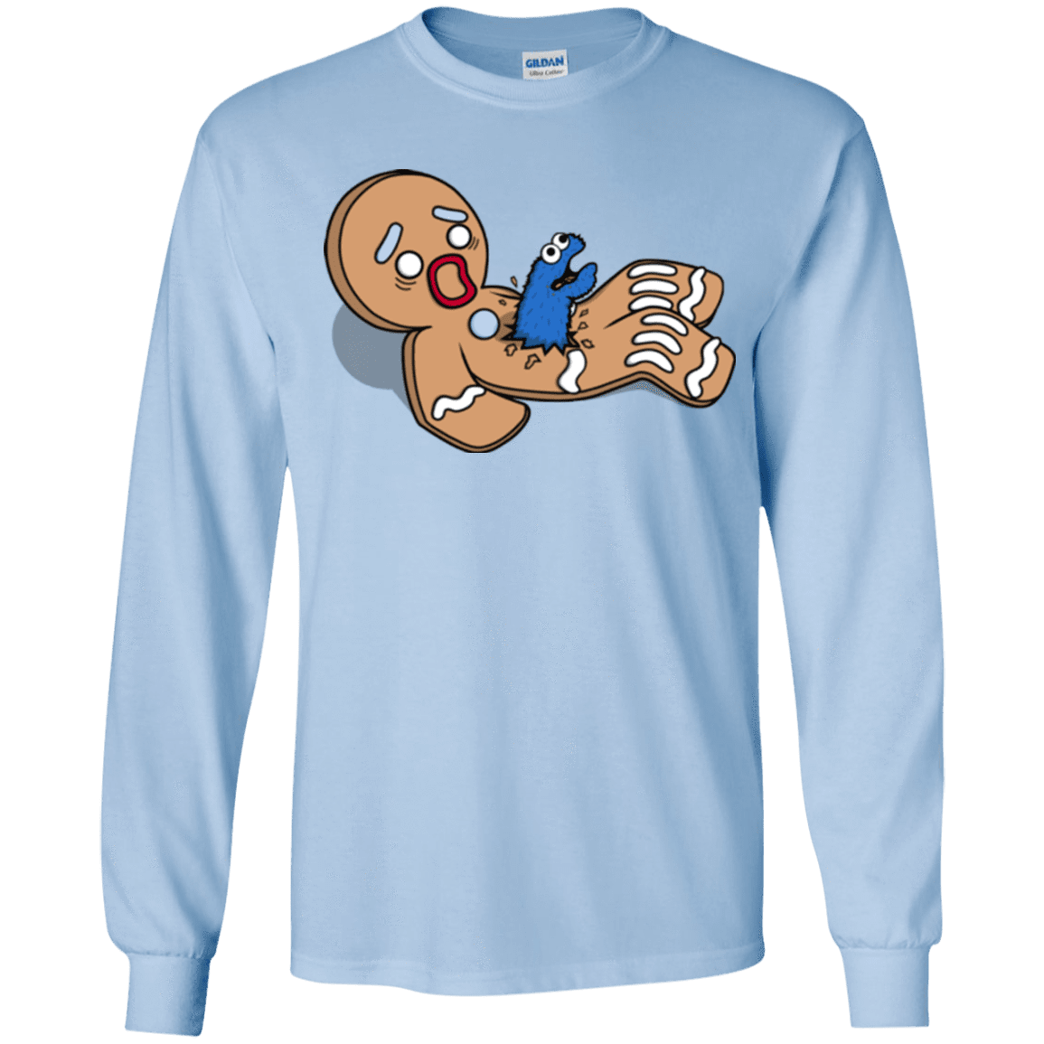 T-Shirts Light Blue / YS Alien Nom Nom Youth Long Sleeve T-Shirt