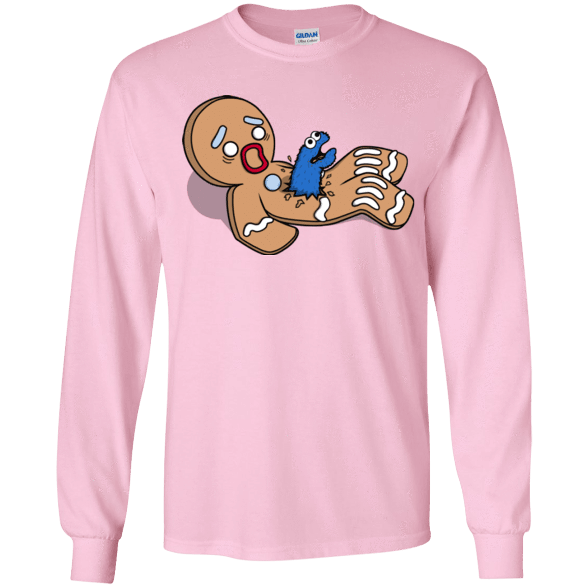 T-Shirts Light Pink / YS Alien Nom Nom Youth Long Sleeve T-Shirt