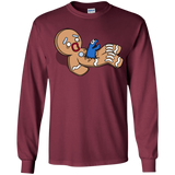 T-Shirts Maroon / YS Alien Nom Nom Youth Long Sleeve T-Shirt