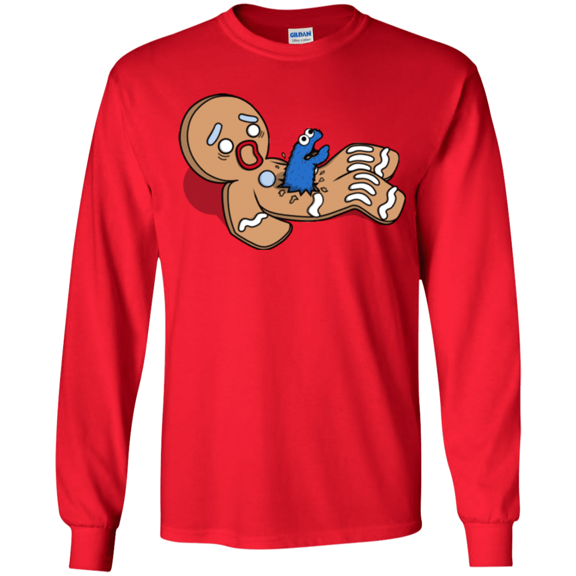 T-Shirts Red / YS Alien Nom Nom Youth Long Sleeve T-Shirt