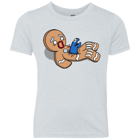 T-Shirts Heather White / YXS Alien Nom Nom Youth Triblend T-Shirt