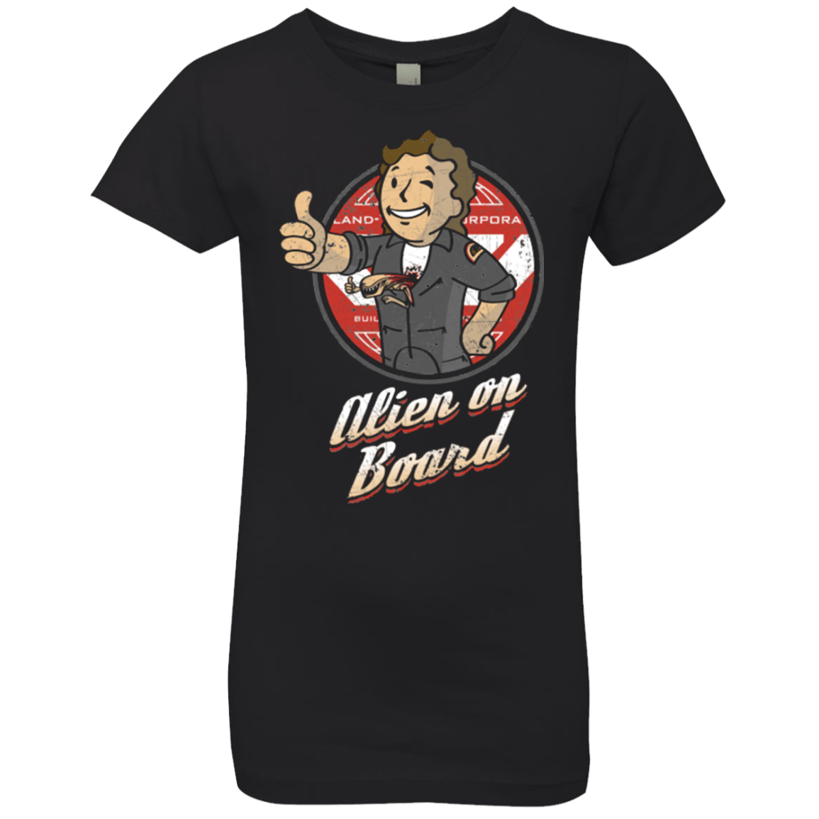 T-Shirts Black / YXS Alien on Board Girls Premium T-Shirt