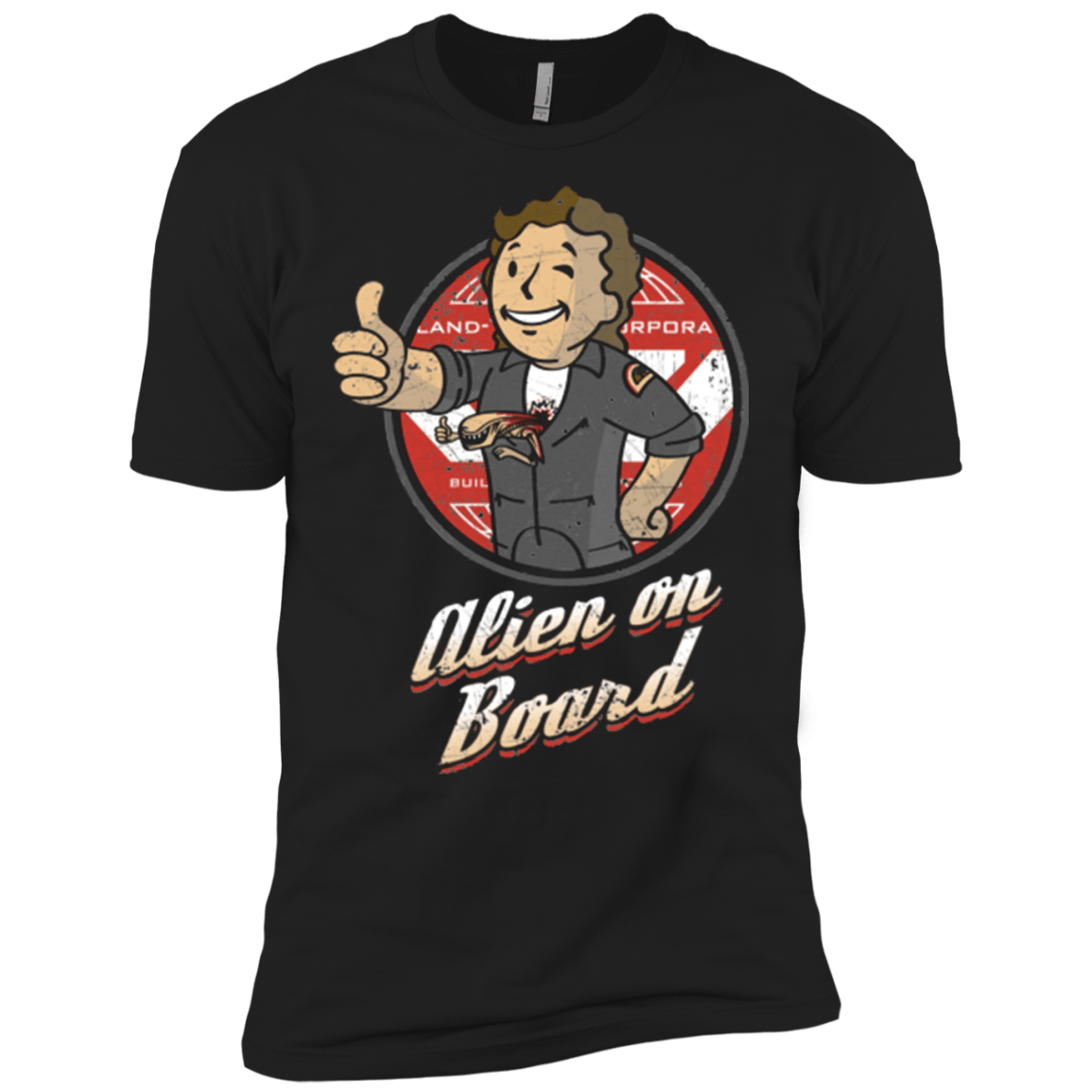 T-Shirts Black / X-Small Alien on Board Men's Premium T-Shirt