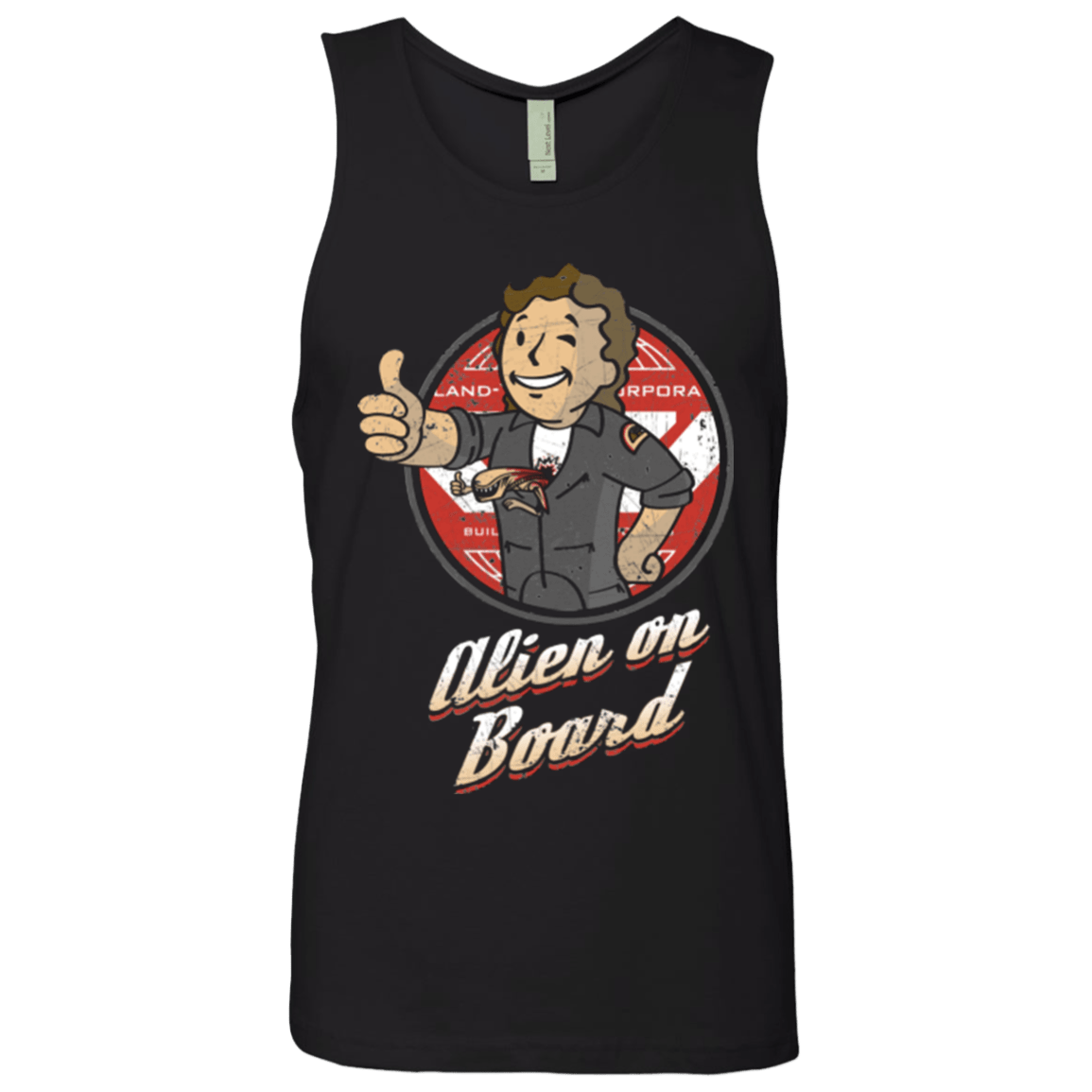 T-Shirts Black / Small Alien on Board Men's Premium Tank Top