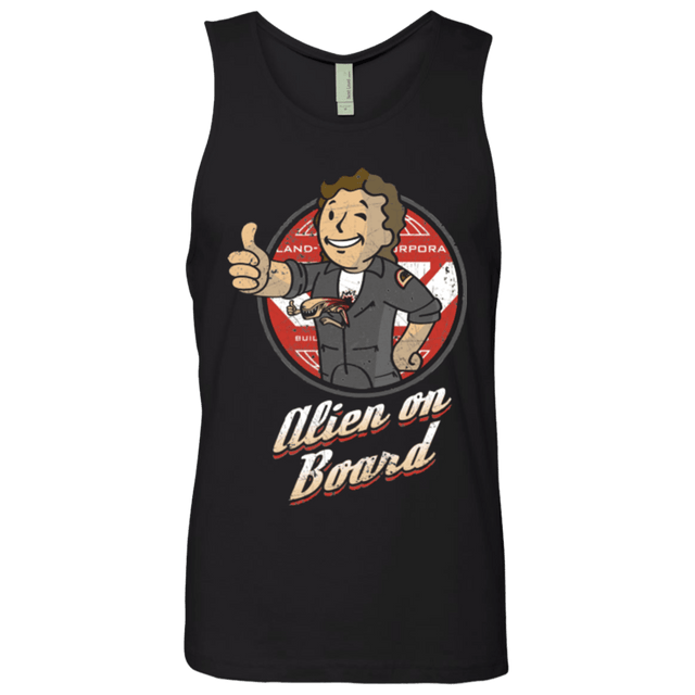 T-Shirts Black / Small Alien on Board Men's Premium Tank Top