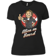 T-Shirts Black / X-Small Alien on Board Women's Premium T-Shirt