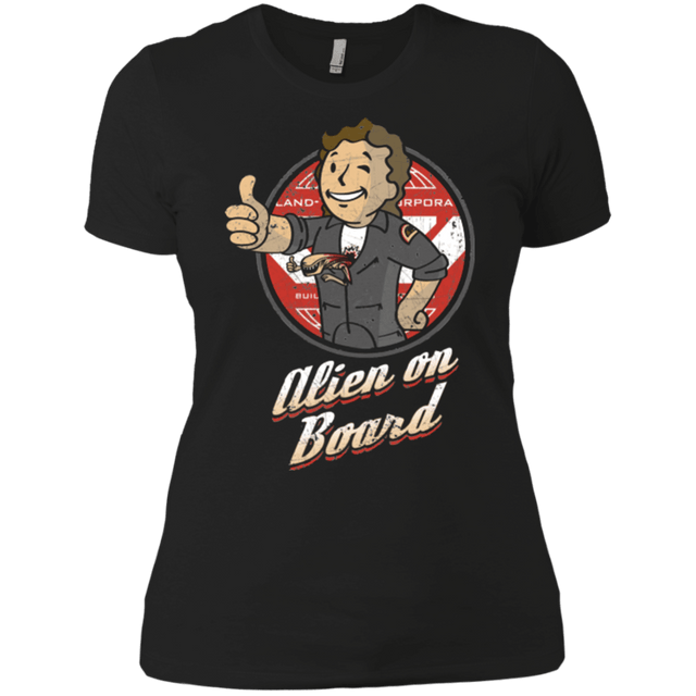 T-Shirts Black / X-Small Alien on Board Women's Premium T-Shirt