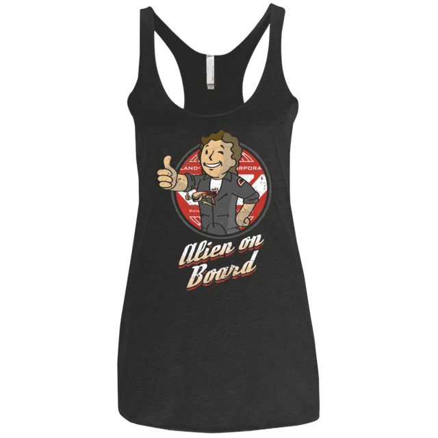 T-Shirts Vintage Black / X-Small Alien on Board Women's Triblend Racerback Tank