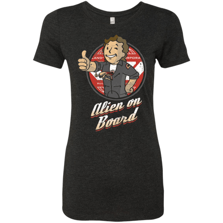 T-Shirts Vintage Black / Small Alien on Board Women's Triblend T-Shirt