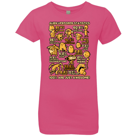 T-Shirts Hot Pink / YXS Alien Statistics Girls Premium T-Shirt