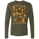 T-Shirts Military Green / Small Alien Statistics Men's Premium Long Sleeve