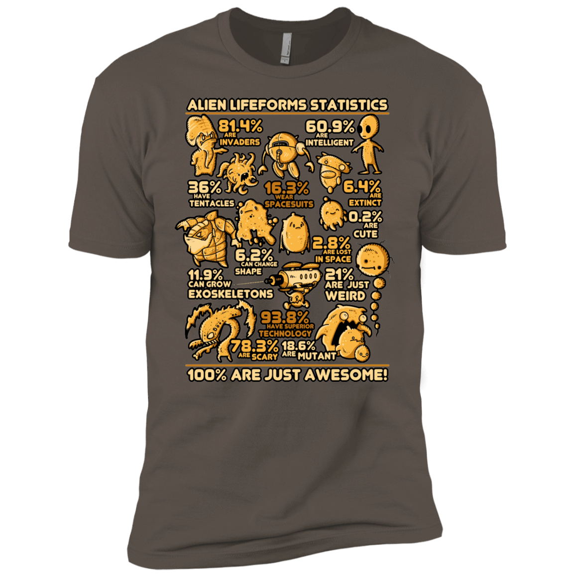 T-Shirts Warm Grey / X-Small Alien Statistics Men's Premium T-Shirt