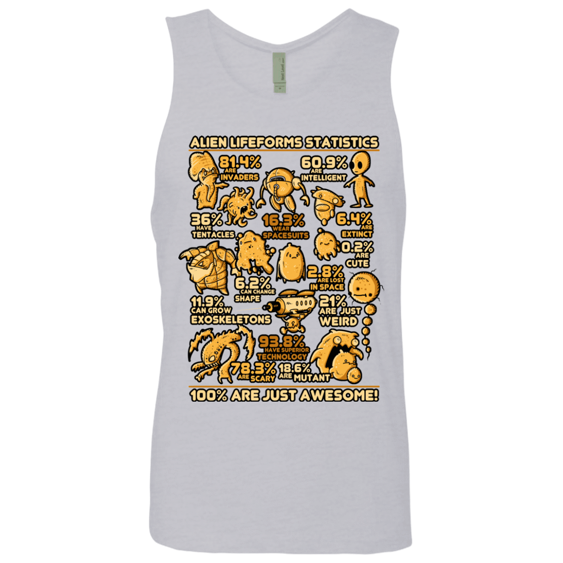 T-Shirts Heather Grey / Small Alien Statistics Men's Premium Tank Top