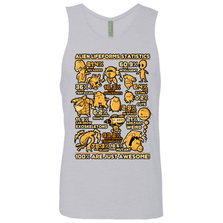 T-Shirts Heather Grey / Small Alien Statistics Men's Premium Tank Top