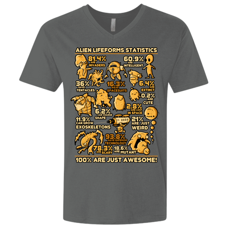 T-Shirts Heavy Metal / X-Small Alien Statistics Men's Premium V-Neck
