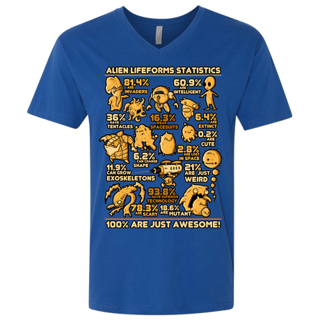 T-Shirts Royal / X-Small Alien Statistics Men's Premium V-Neck