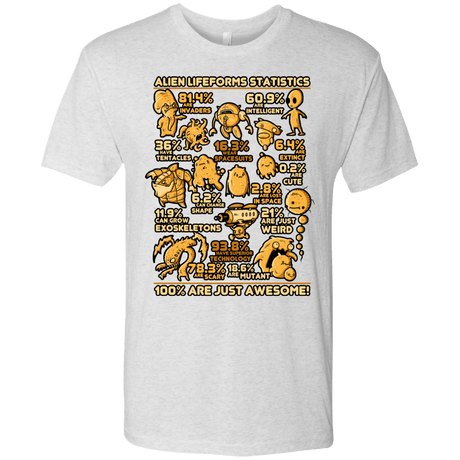 T-Shirts Heather White / Small Alien Statistics Men's Triblend T-Shirt