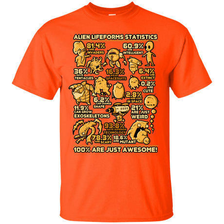 T-Shirts Orange / Small Alien Statistics T-Shirt