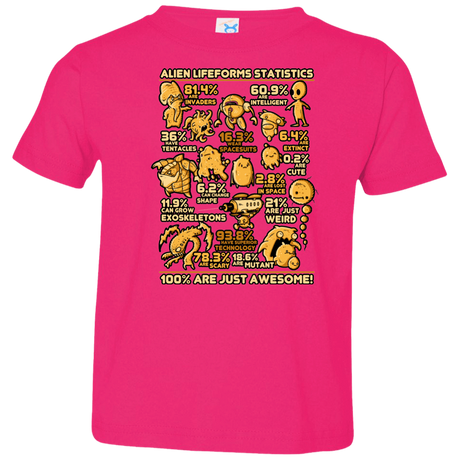 T-Shirts Hot Pink / 2T Alien Statistics Toddler Premium T-Shirt
