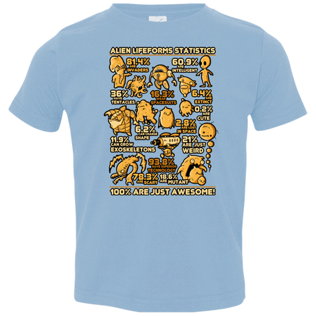 T-Shirts Light Blue / 2T Alien Statistics Toddler Premium T-Shirt