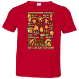 T-Shirts Red / 2T Alien Statistics Toddler Premium T-Shirt