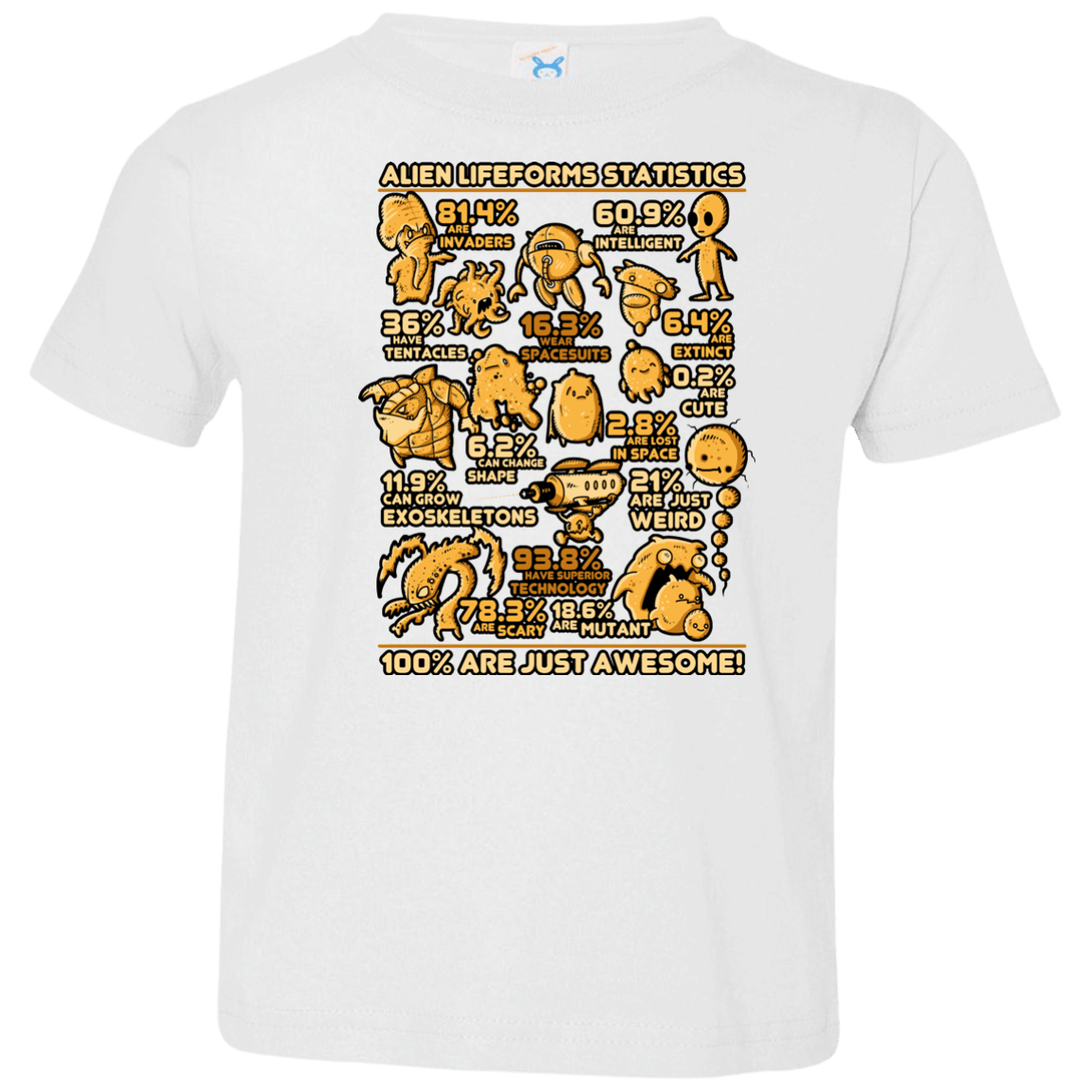 T-Shirts White / 2T Alien Statistics Toddler Premium T-Shirt