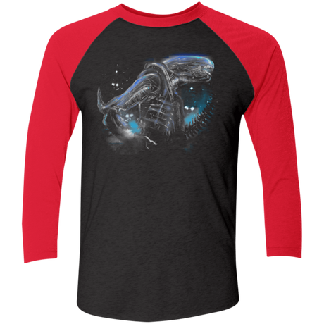 T-Shirts Vintage Black/Vintage Red / X-Small Alien Terror From Deep Space Men's Triblend 3/4 Sleeve