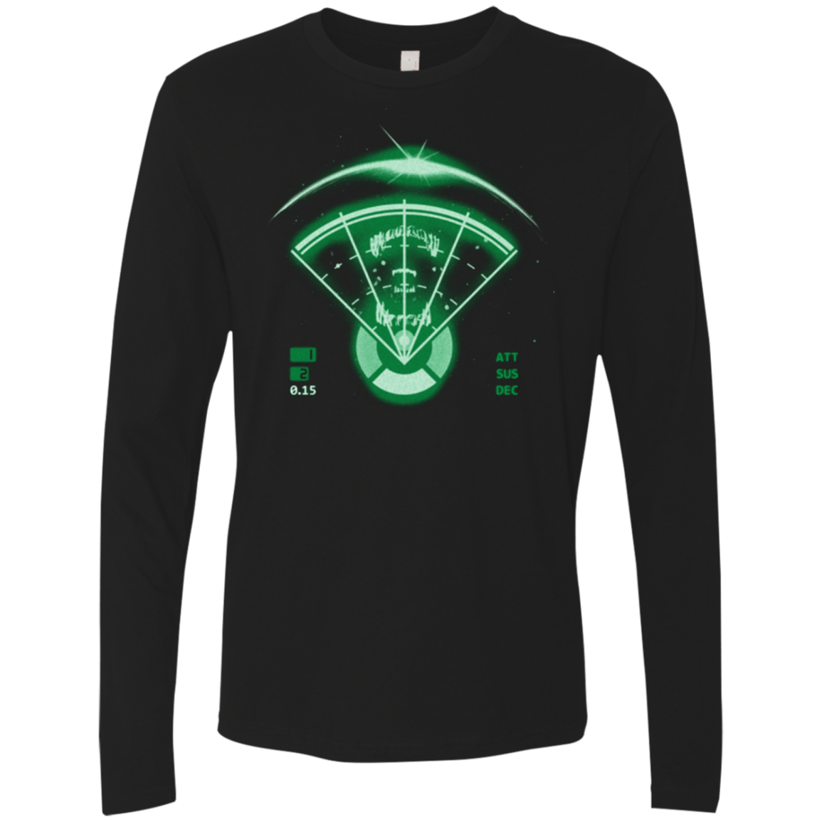 T-Shirts Black / Small Alien Tracking Men's Premium Long Sleeve